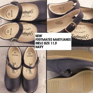 NEW FOOTMATES MARY JANES NAVY 11.5 GIRLS